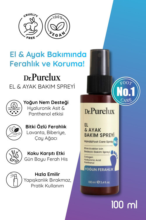 El & Ayak Bakım Spreyi – Mantar, , Koku Gidermeye Yardımcı Tırnak Bakım Spreyi 100 Ml