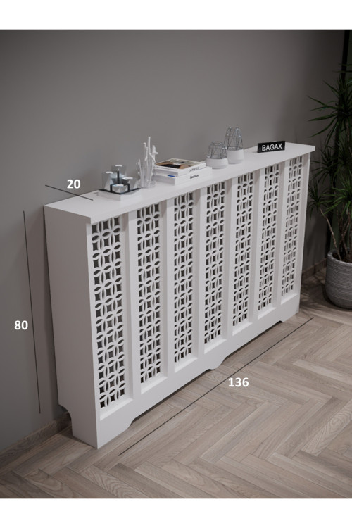 Dekoratif Petek Kaplama Modern Kalorifer Peteği Gizleme Ünitesi 11 Desen 9 Renk İç Ölçü 136 cm Dış Ölçü 140 cm