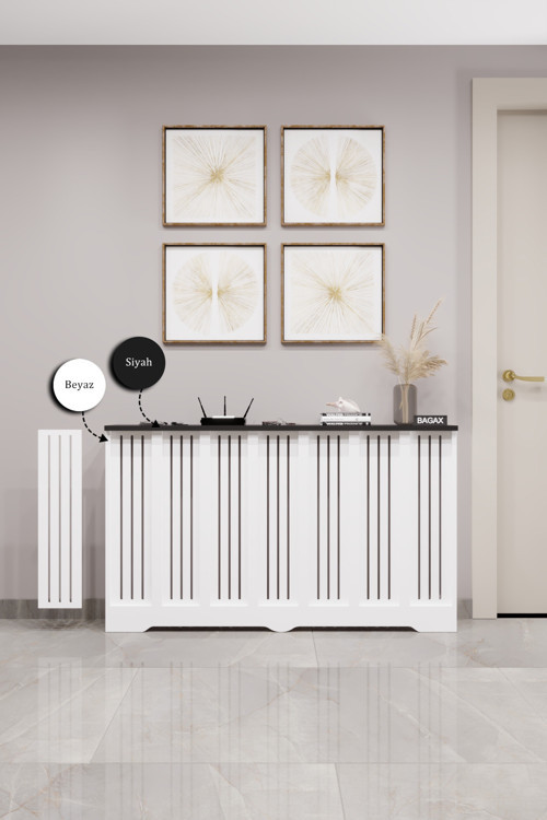 Dekoratif Petek Kaplama Modern Kalorifer Peteği Gizleme Ünitesi 11 Desen 9 Renk İç Ölçü 136 cm Dış Ölçü 140 cm