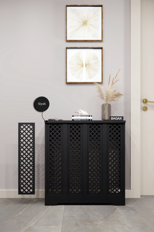 Dekoratif Petek Dolabı Kalorifer Peteği Kapatma Ünitesi Modern Tasarım İç Ölçü 76 cm Dış Ölçü 80 cm