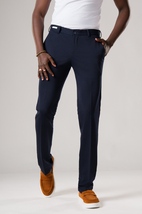 Slimfit Beli Yarım Lastikli Esnek Kumaş Rayon Yazlık Pantolon