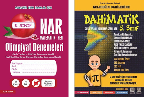 Altın Nokta Yayınları 5. Sınıf Matematik Olimpiyatlarına Hazırlık Seti (2 Kitap)