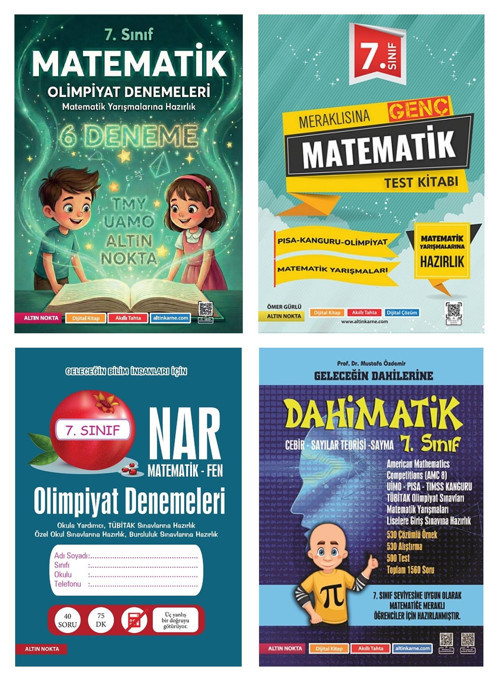 Altın Nokta Yayınları 7. Sınıf Matematik Olimpiyatlarına Hazırlık Seti (4 Kitap)