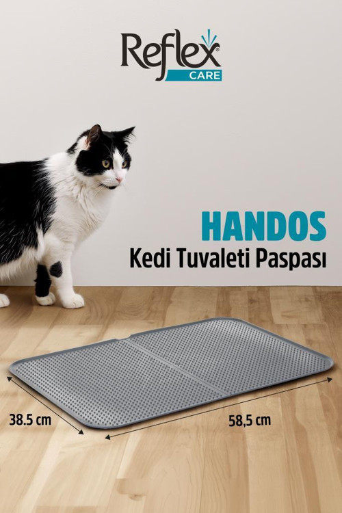 Care Handos Kedi Tuvaleti Paspası Gri (38,5 x 58,5 cm)