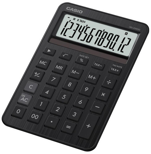 MS-200DQ-BK 12 Hane Beyaz Masa Üstü Hesap Makinesi