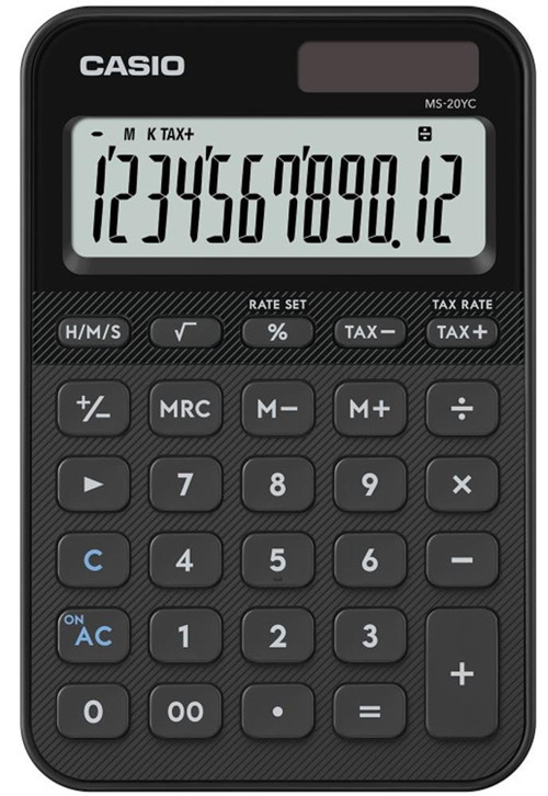 MS-20YC-BK 12 Hane Siyah Masa Üstü Hesap Makinesi