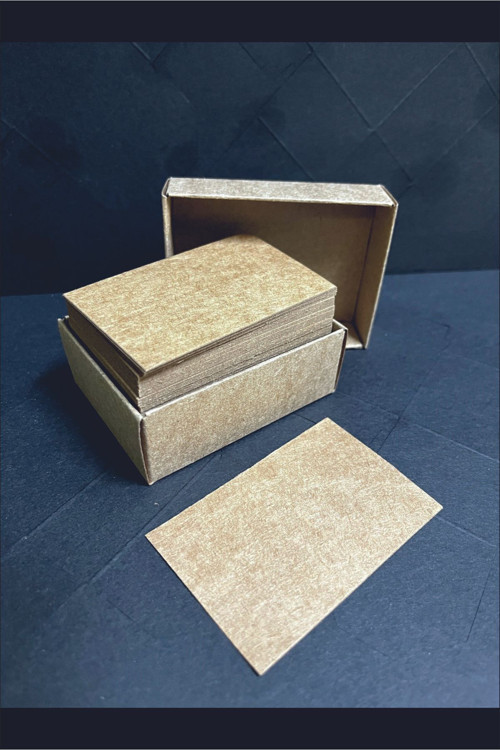 Kutulu Kraft Boş Kartvizit 8x5 Cm 100 Adet