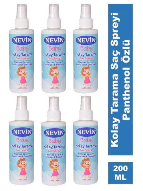 Kolay Tarama Saç Spreyi Panthenol Özlü 200ml 6 Adet