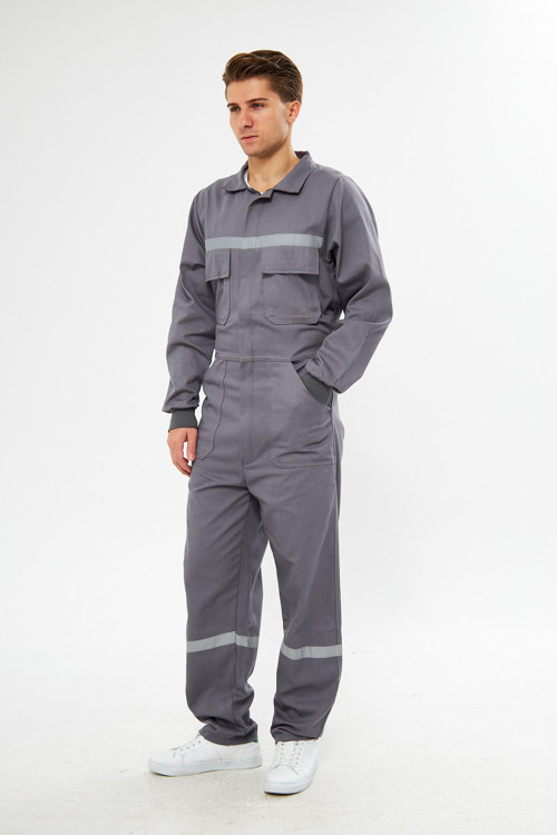 Gri Bütün İş Tulumu 12/16 Gabardin