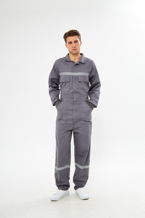 Gri Bütün İş Tulumu 12/16 Gabardin