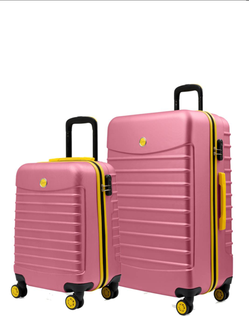 2'li Valiz Seti Büyük Boy - Kabin Boy Pembe 1168