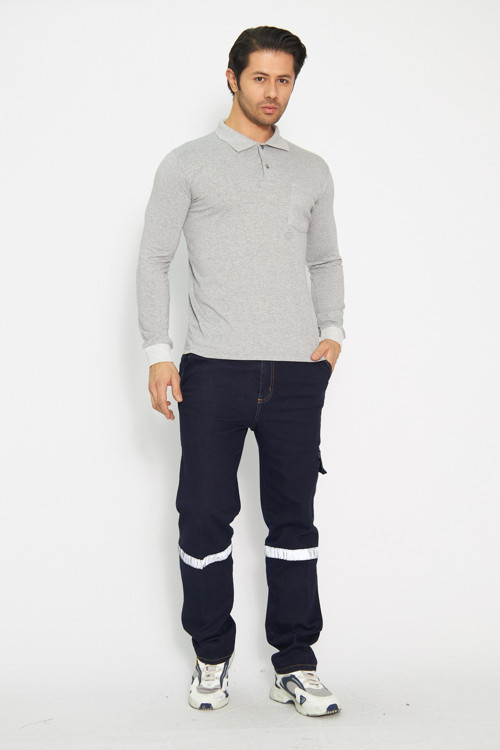 Sweat t-shırt Polo Yaka Kışlık Uzun Kol