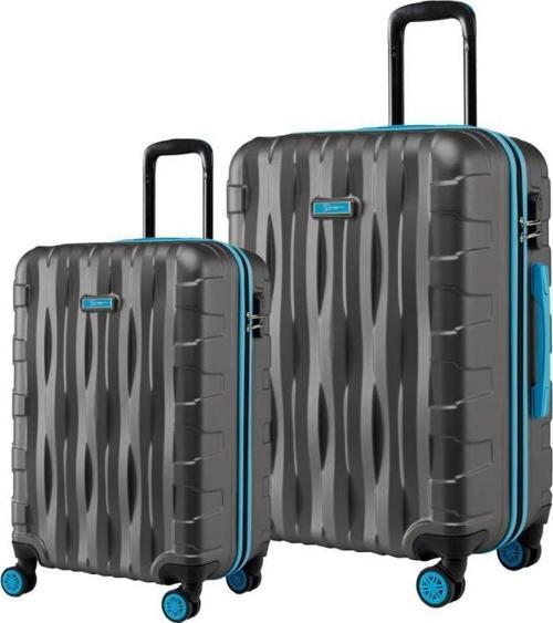 2'li Valiz Seti Orta Boy - Kabin Boy Antrasit 1167