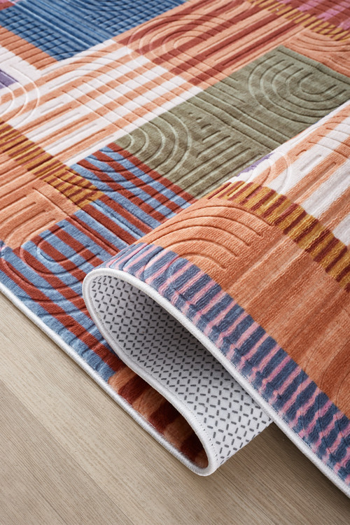 Oval Bohem Yıkanabilir Leke Tutmaz Modern Multi Renkli Özel Seri Kaymaz Taban Halı Kilim Yolluk Rcmultı_Klm_Yenımdl_Elıps_002