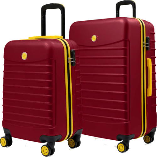 2'li Valiz Seti Orta Boy - Kabin Boy Bordo 1168