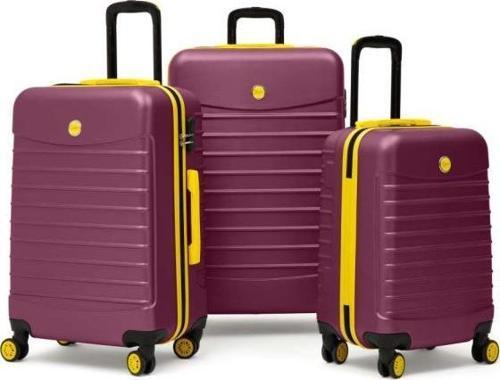 3'lü Valiz Seti Büyük Boy - Orta Boy - Kabin Boy Mor 1168