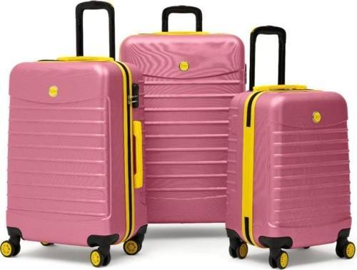 3'lü Valiz Seti Büyük Boy - Orta Boy - Kabin Boy Pembe 1168