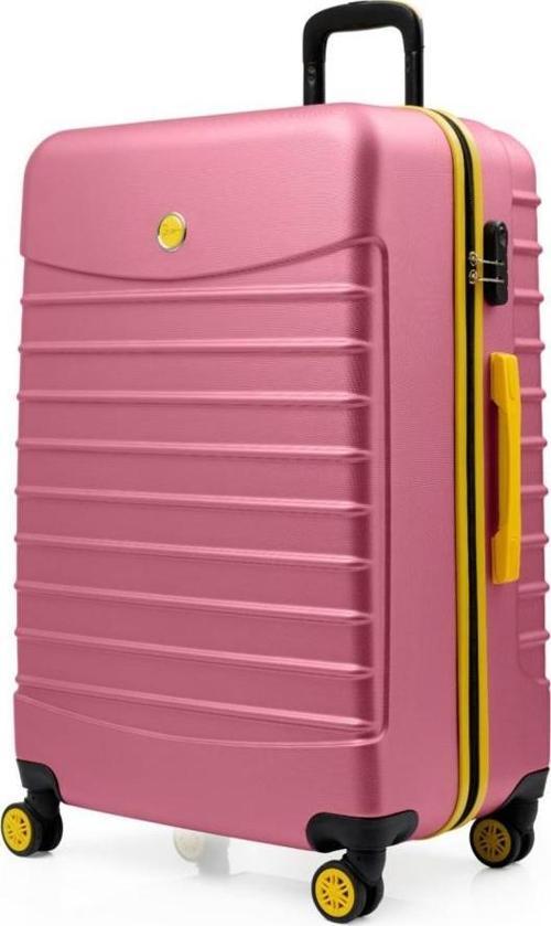 Büyük Boy Valiz 4x2 Teker Pembe 1168