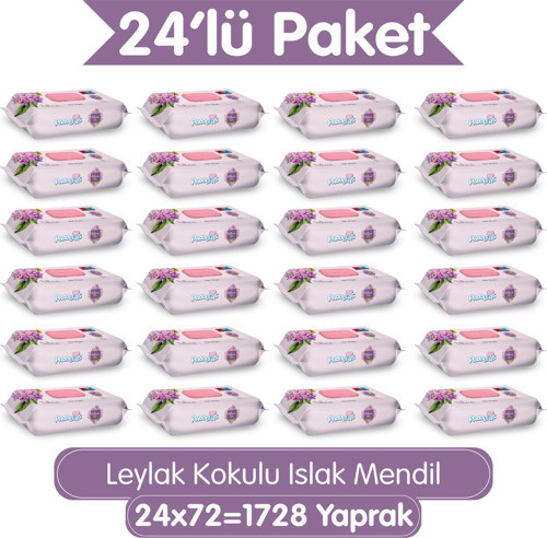 Leylak Kokulu Islak Mendil 1728 Yaprak (24x72) – Koli