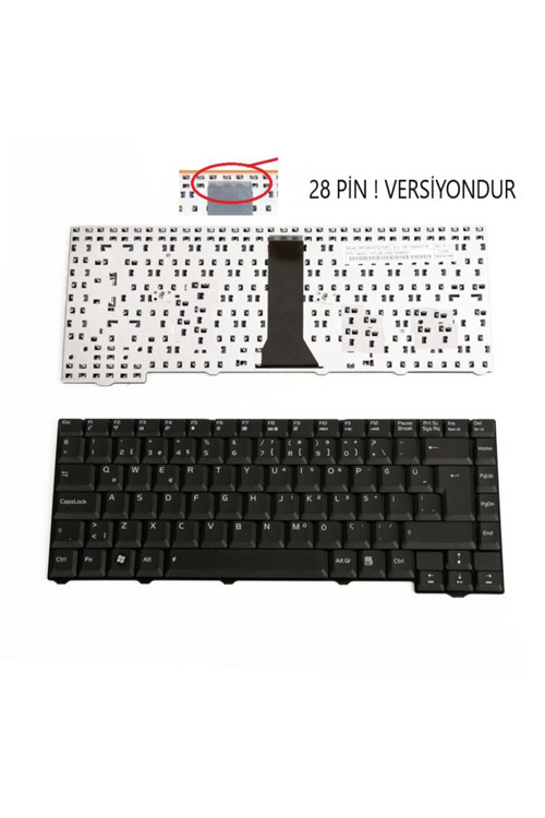 Asus MP-06916GB-5282 NSK-U1G01 Notebook Klavyesi - TR - 28 Pin