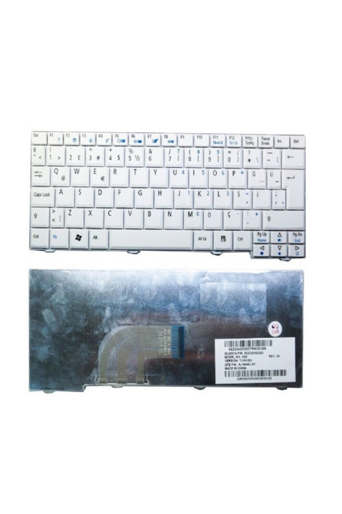Acer Aspire One ZG5 A150X Notebook Klavyesi - Beyaz - TR