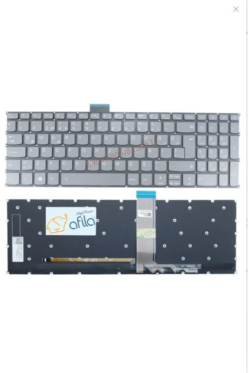 Lenovo 82YU00P0TX, 82YU00METX Notebook klavyesi (Füme, Siyah TR)