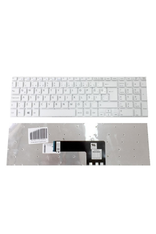 Sony Vaio SVF152A29W, SVF15N17CXB Notebook Klavyesi (Beyaz TR)