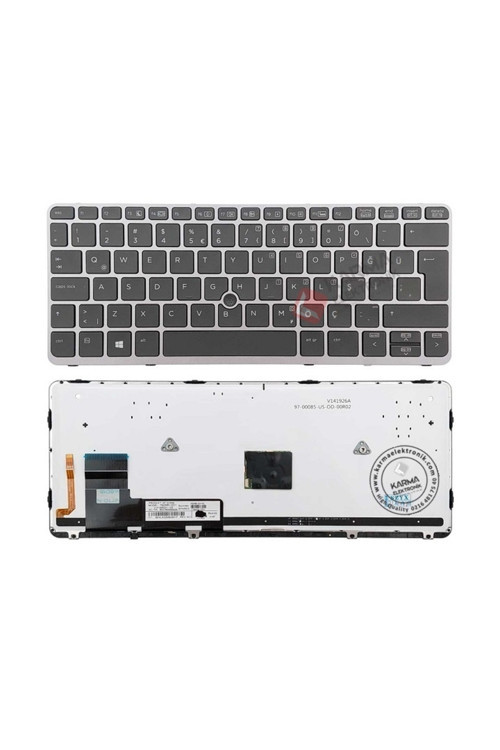 Hp V141926GK1 TR, 775452-141 Notebook Klavyesi, Siyah TR - Işıklı (Gri Çerçeveli)