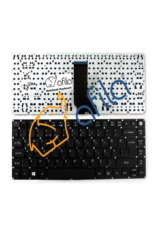 Acer Aspire K4000 E5-473TG Notebook Klavyesi - Siyah - TR