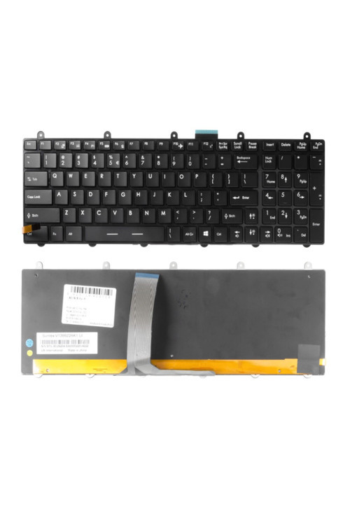Msi MS-16GC MS-16GF Notebook Klavyesi- Siyah-TR - Işıklı -Ver.2