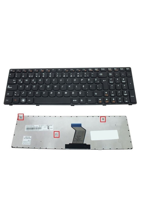 Lenovo 9Z.N5SSW.A0R, 9Z.N5SSW.A0S Notebook Klavyesi (Siyah TR)