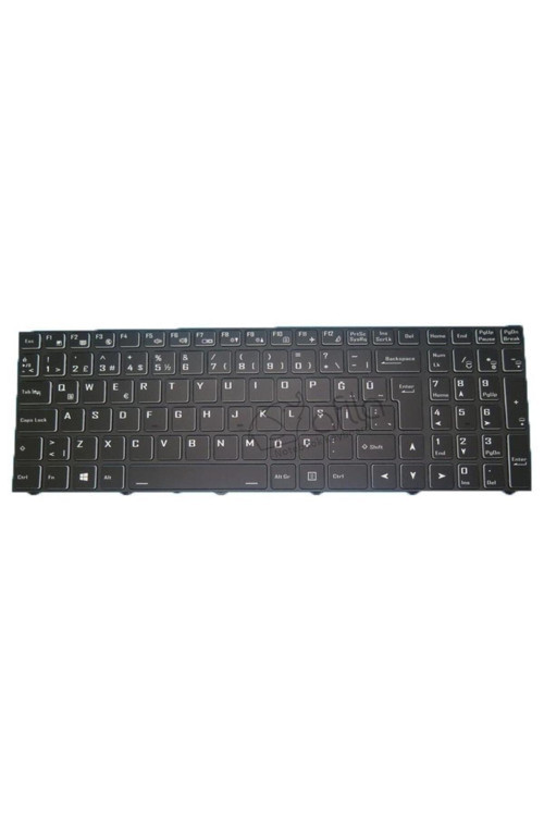 Monster Abra A5 V16.6.7, A5 V16.6.8 Notebook Klavyesi, Siyah TR / Işıklı (RGB)