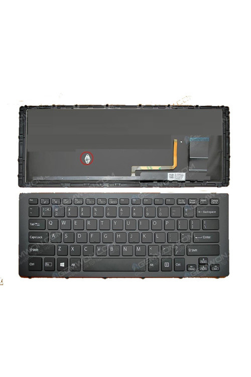 Sony SVF15N, SVF14N, SVF-14N, SVF-15N Notebook Klavyesi (Siyah TR) Işıklı,