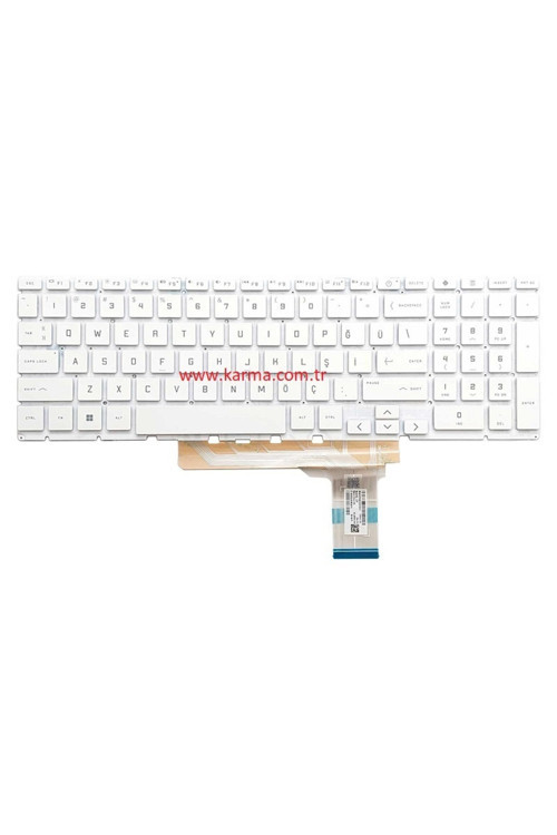 HP Victus 16-e1007nt (68S23EA04) Notebook Klavyesi, Beyaz TR - ışıklı