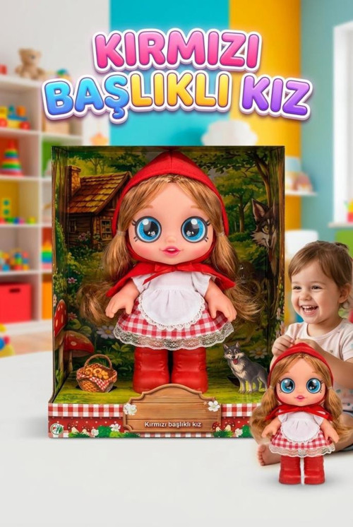 Elissa Masal Anlatan Kırmızı Başlıklı Kız Bebek - 24 cm Sesli Et Bebek - Eğitici Oyun Arkadaşı