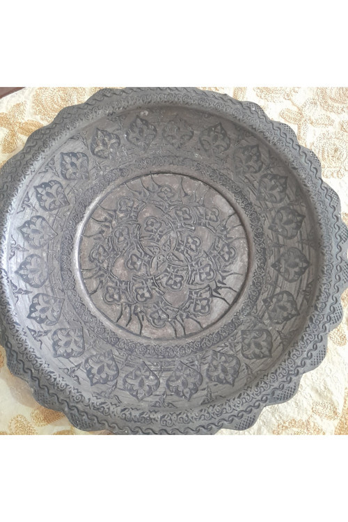 Antika Osmanlı Bakır Tabak
