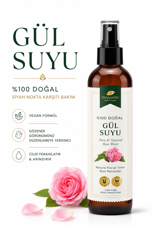 Gül Suyu Beyyurdu Tonik – Gözenek Görünümünü Düzenlemeye Yardımcı Aydınlatıcı & Arındırıcı Bakım