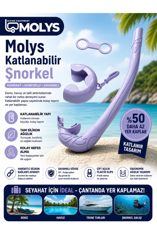 Katlanabilir Şnorkel – Hafif, Taşınabilir ve Konforlu Kullanım Yer Kaplamaz