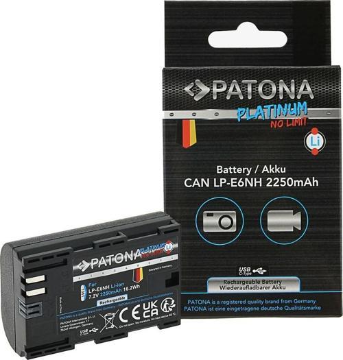 Platinum Canon Lp-E6Nh Usb-C Girişli Batarya Pil Uyumlu