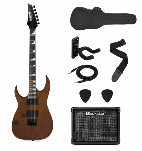 Ibanez GRG121DXL-WNF Solak Elektro Gitar Seti Blackstar ID:Core 10 V4 Amfili