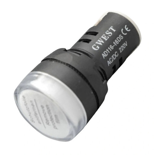 22-B 22mm Beyaz Ledli Sinyal Lambası 220V