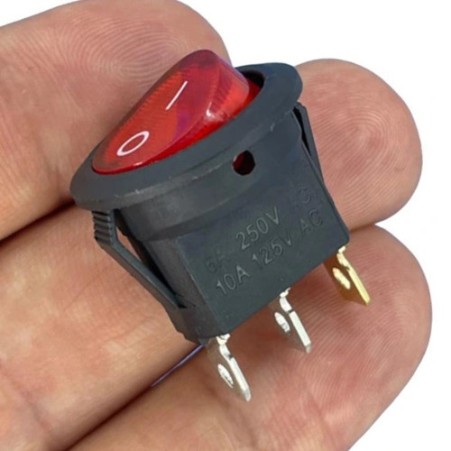 IC-131-0 Mini Yuvarlak Işıklı Anahtar 220V 3P