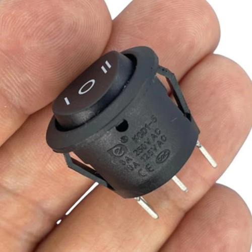 IC-134-2 Yaylı Yuvarlak Işıksız Anahtar (ON)-OFF-(ON) 3P