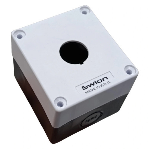 HJ9 22mm Buton Kutusu Gri-Siyah Tekli