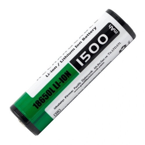 18650L 1500mAh 3.7V Şarj Edilebilir Li-ion Pil Başlı