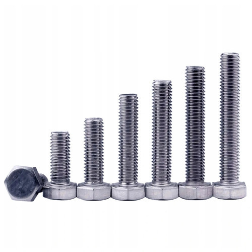 M6x40mm Cıvata Beyaz Altıköşe 5.8 Kalite DIN933