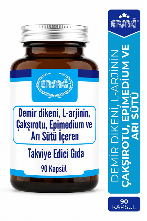 Demir Dikeni L-Arjinin Çakşırotu Epimedium ve Arı Sütü İçeren Takviye Edici Gıda 90 Kapsül