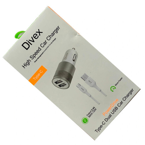 2.4 Amper 12W Dual Araç Şarj Cihazı Gri DA-302