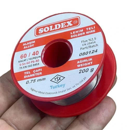 0.75mm 200 gr Soldex Lehim Teli