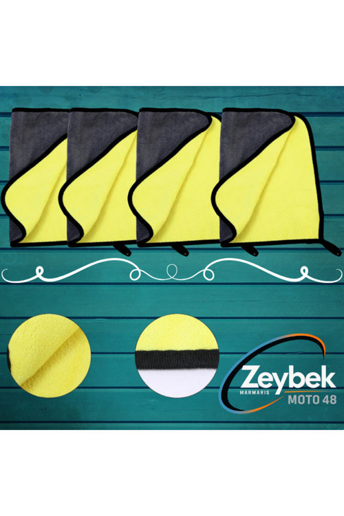 ZeybekMoto Çok Amaçlı Yünlü Mikrofiber Temizlik Bezi 50x70 cm – Araç, Kask, Cam ve Hassas Yüzeyler İçin